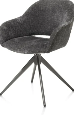 Eetkamerstoelen Met Armleuning-XOOON Finn Armstoel Antraciet