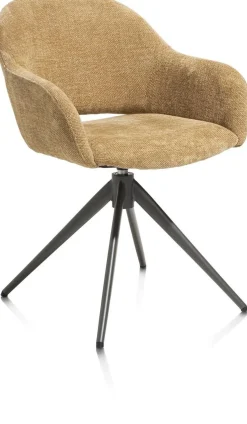 Eetkamerstoelen Met Armleuning-XOOON Finn Armstoel Okergeel