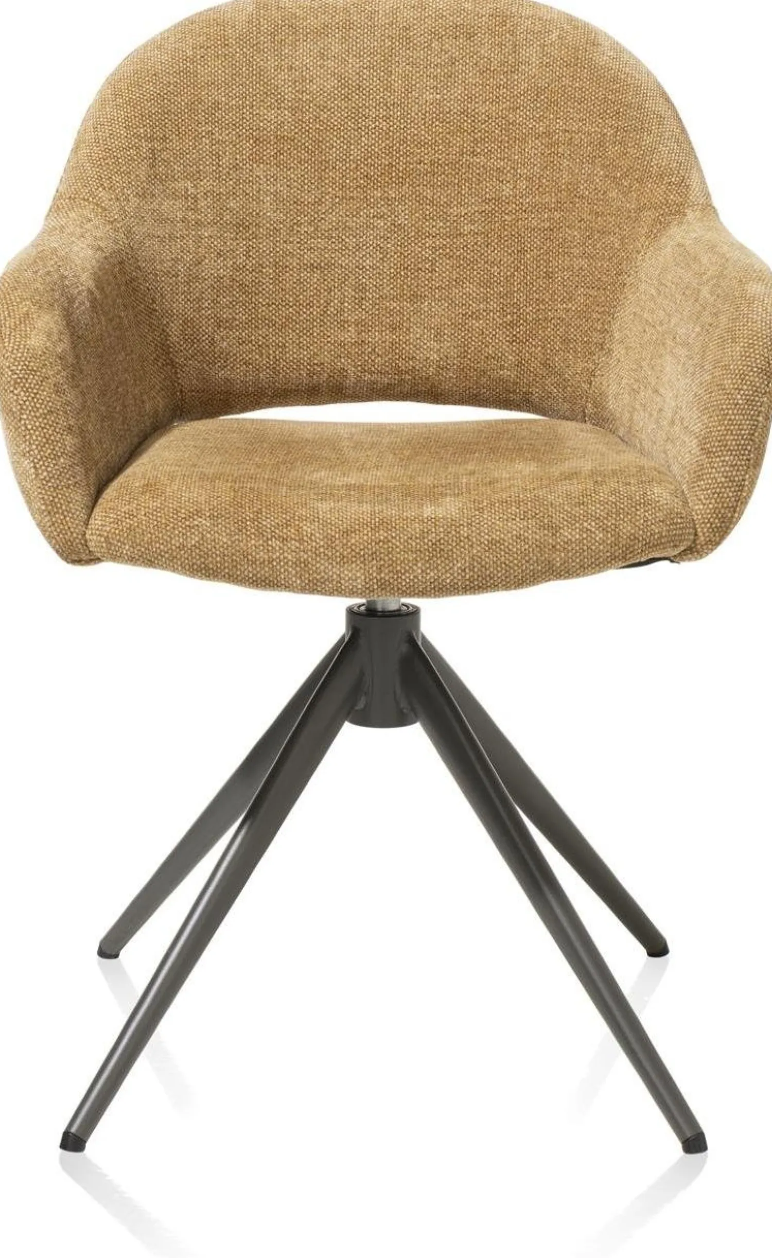 Eetkamerstoelen Met Armleuning-XOOON Finn Armstoel Okergeel