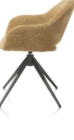 Eetkamerstoelen Met Armleuning-XOOON Finn Armstoel Okergeel