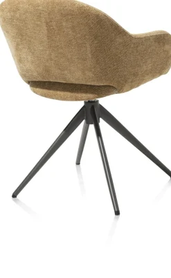 Eetkamerstoelen Met Armleuning-XOOON Finn Armstoel Okergeel