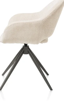 Eetkamerstoelen Met Armleuning-XOOON Finn Armstoel Creme
