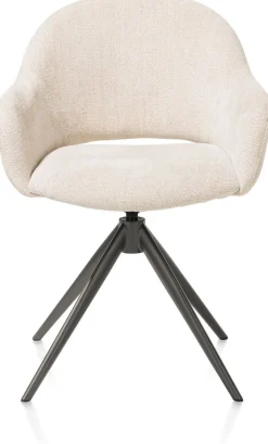 Eetkamerstoelen Met Armleuning-XOOON Finn Armstoel Creme
