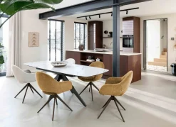 Eetkamerstoelen Met Armleuning-XOOON Finnly Armstoel Oker