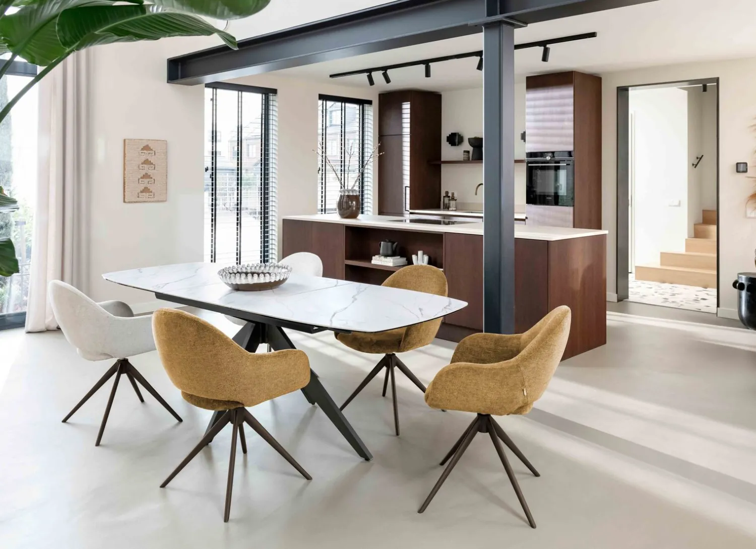 Eetkamerstoelen Met Armleuning-XOOON Finnly Armstoel Ivory