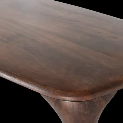 Houten Eettafels-WOOOD Fiore Eettafel Donkerbruin