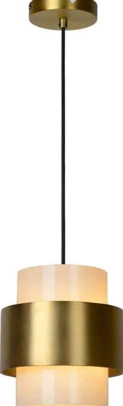 Glazen Hanglampen|Glazen Hanglampen-Lucide Firmin Hanglamp Goud