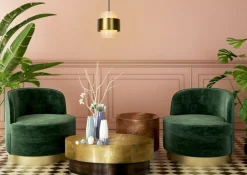 Glazen Hanglampen|Glazen Hanglampen-Lucide Firmin Hanglamp Goud