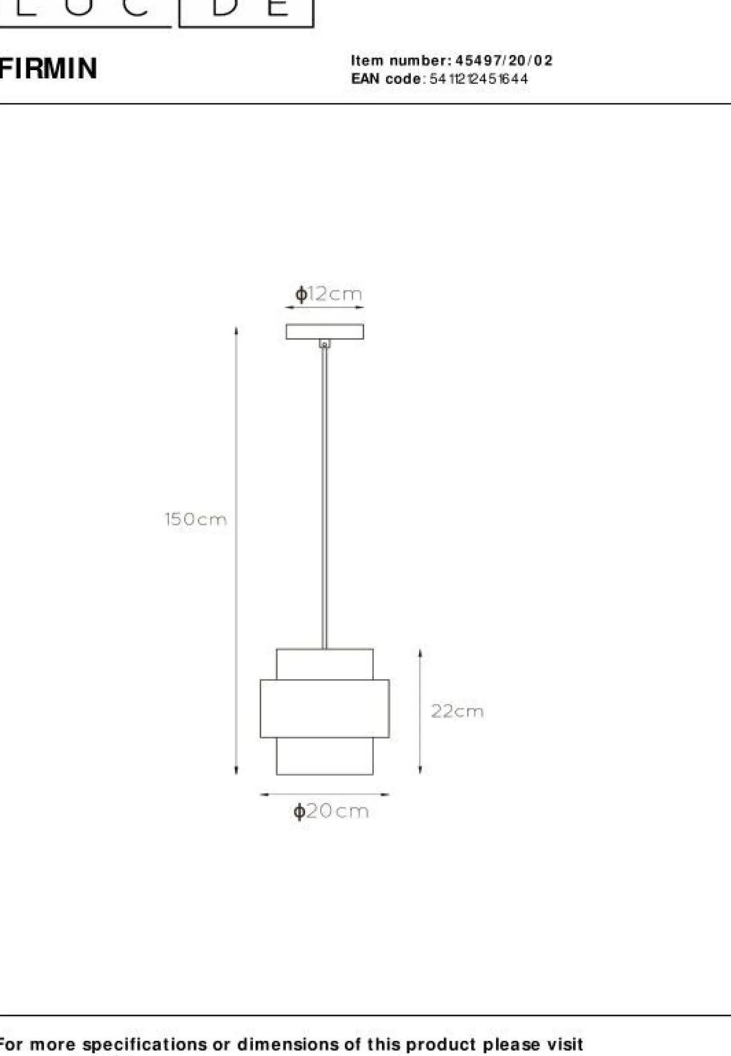 Glazen Hanglampen|Glazen Hanglampen-Lucide Firmin Hanglamp Goud
