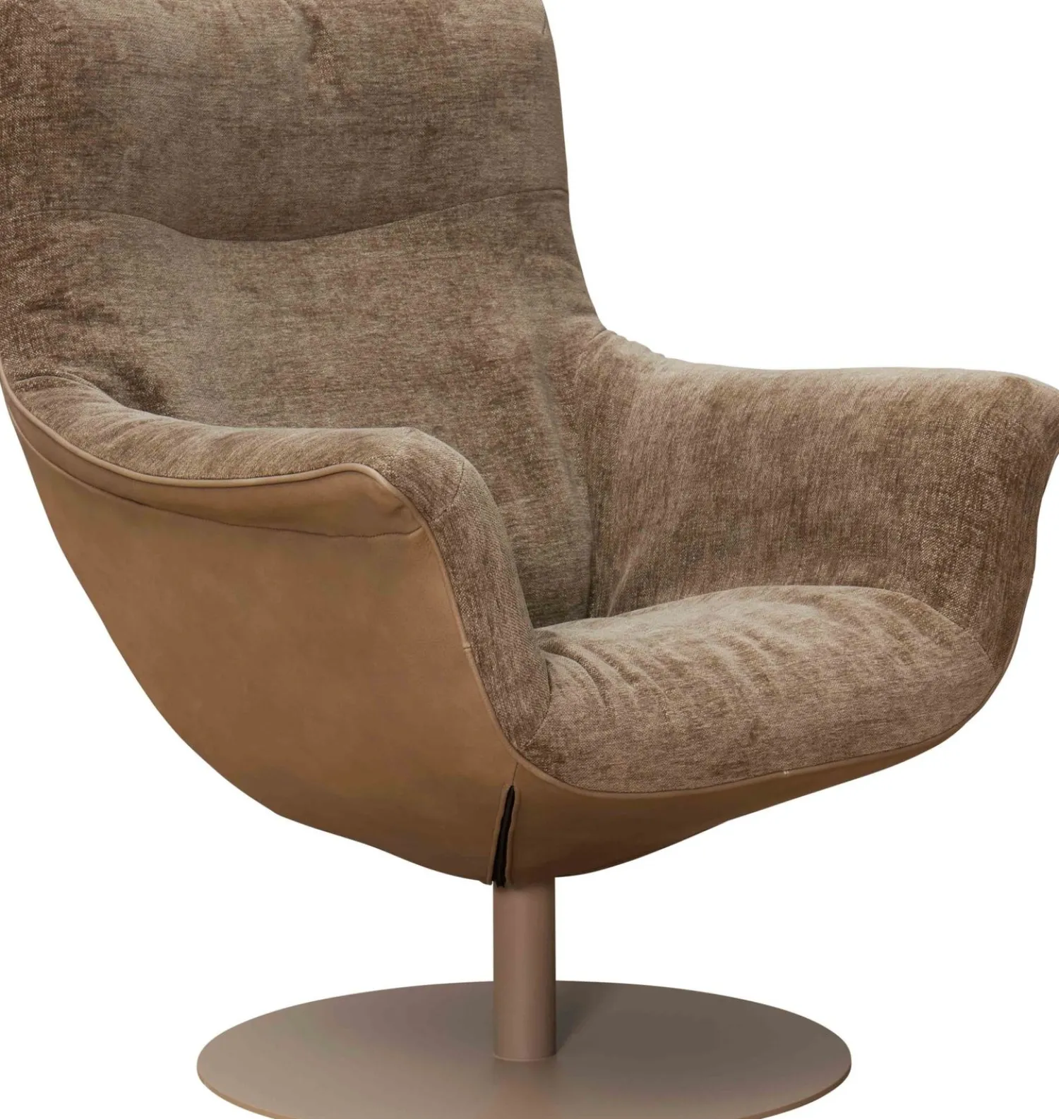 Leren Fauteuils|Design Fauteuils-LABEL Vandenberg First Lady Fauteuil Stone, Shitake