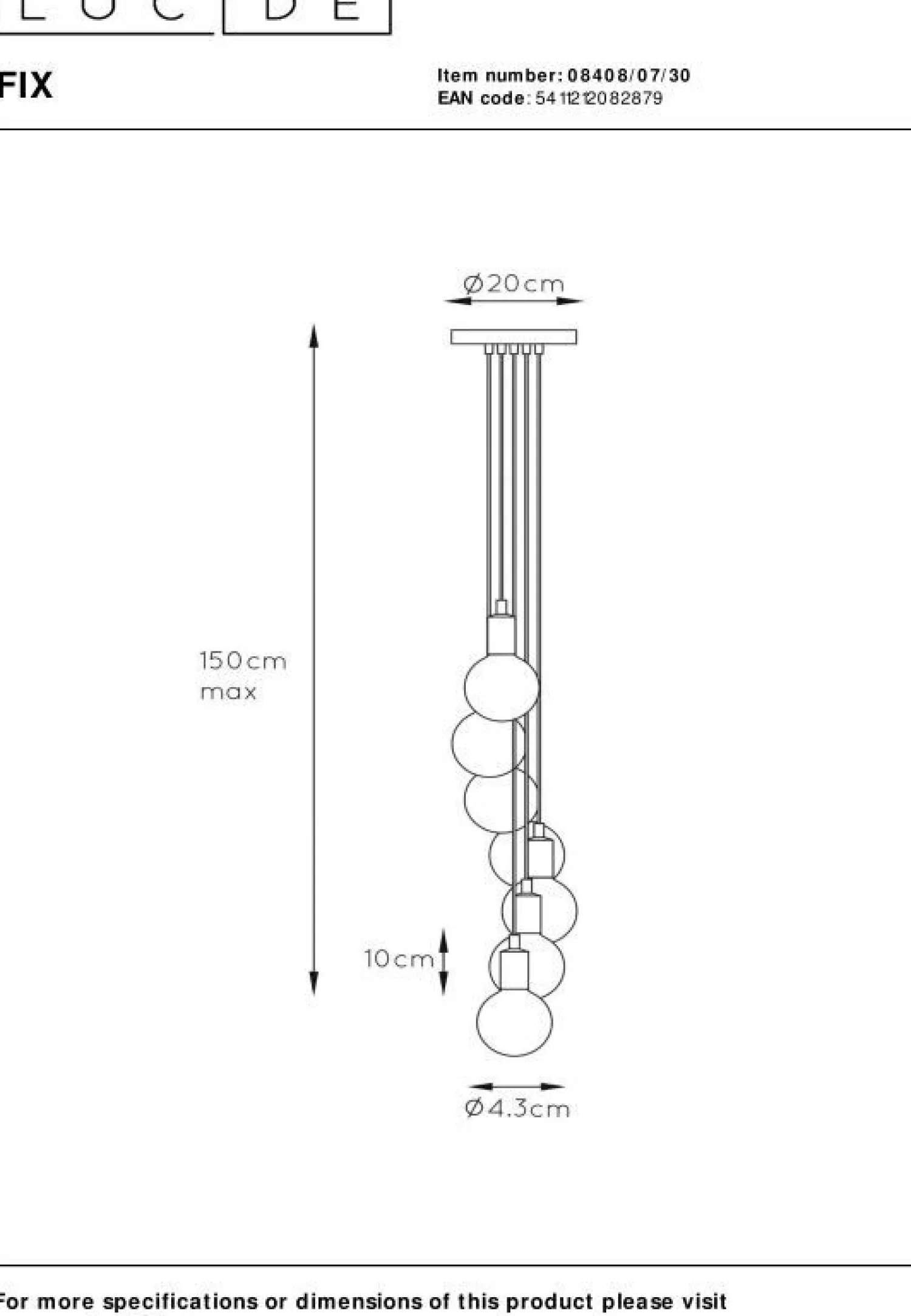 Moderne Hanglampen|Moderne Hanglampen-Lucide Fix Hanglamp Zwart