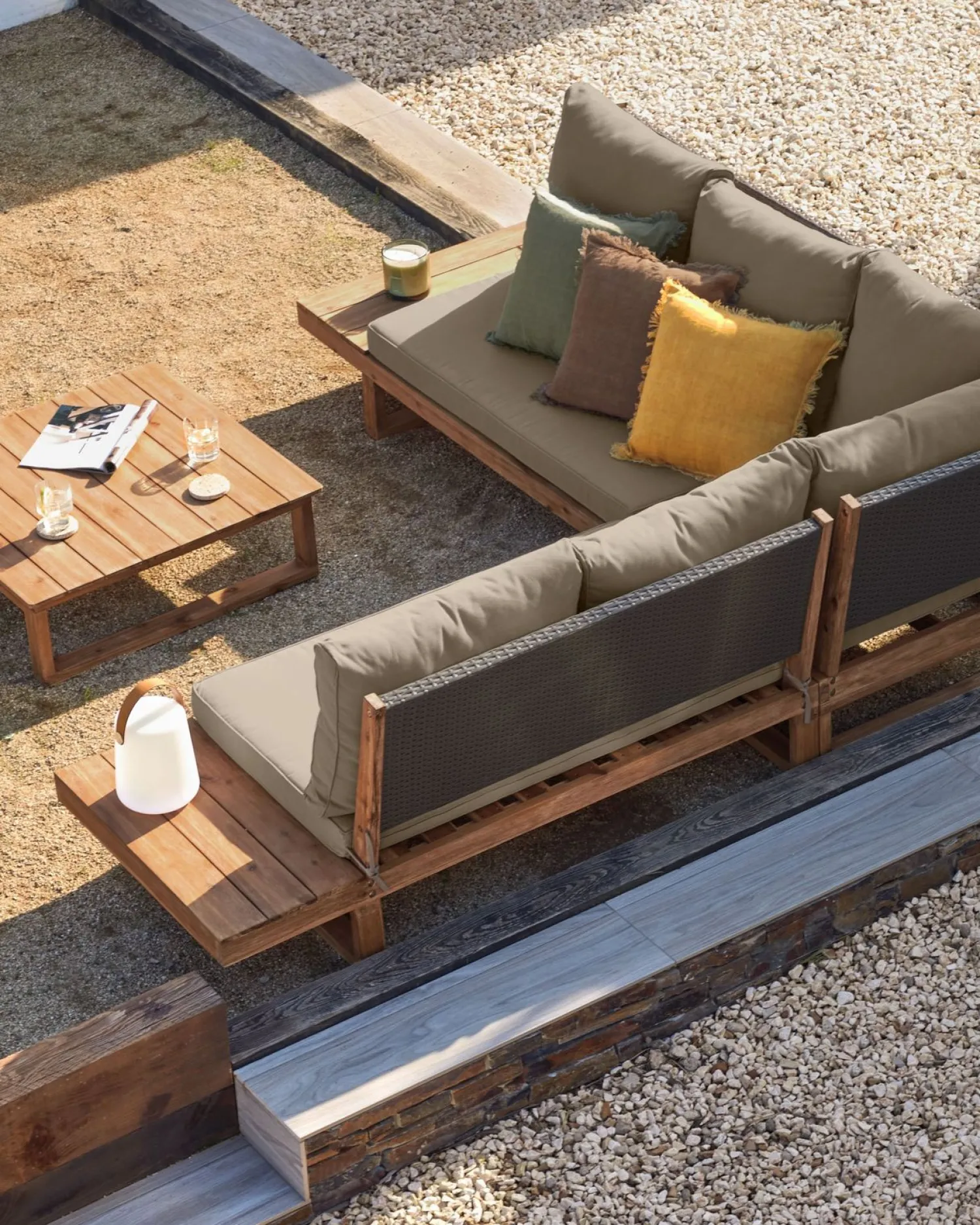 Loungesets-Kave Home Flaviina Loungeset Beige, Naturel
