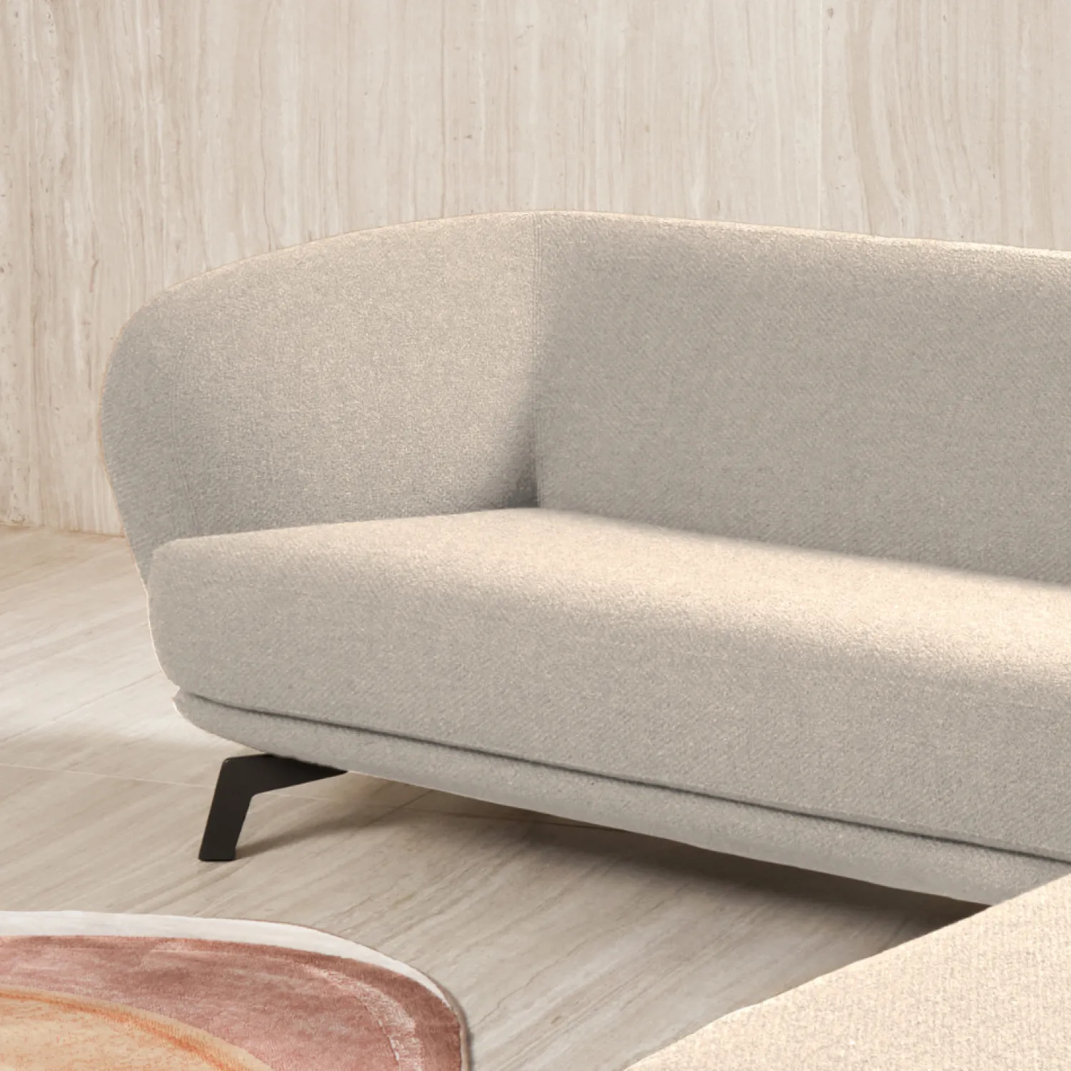 Hoekbanken-Leolux Flint Hoekbank Beige