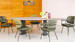 Design Stoelen|Eetkamerstoelen Met Armleuning-Bert Plantagie Flip Armstoel Groen