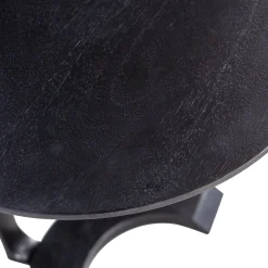 Houten Bijzettafels|Ronde Bijzettafels-WOOOD Floor Bijzettafel Zwart