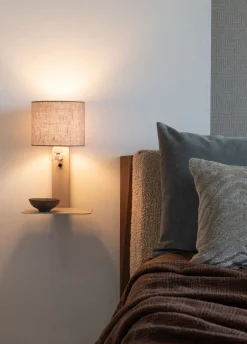 Industriële Wandlampen|Wandlampen-It's about RoMi Florence Wandlamp Sand, Dark Linen