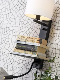 Industriële Wandlampen|Wandlampen-It's about RoMi Florence Wandlamp Licht Linnen