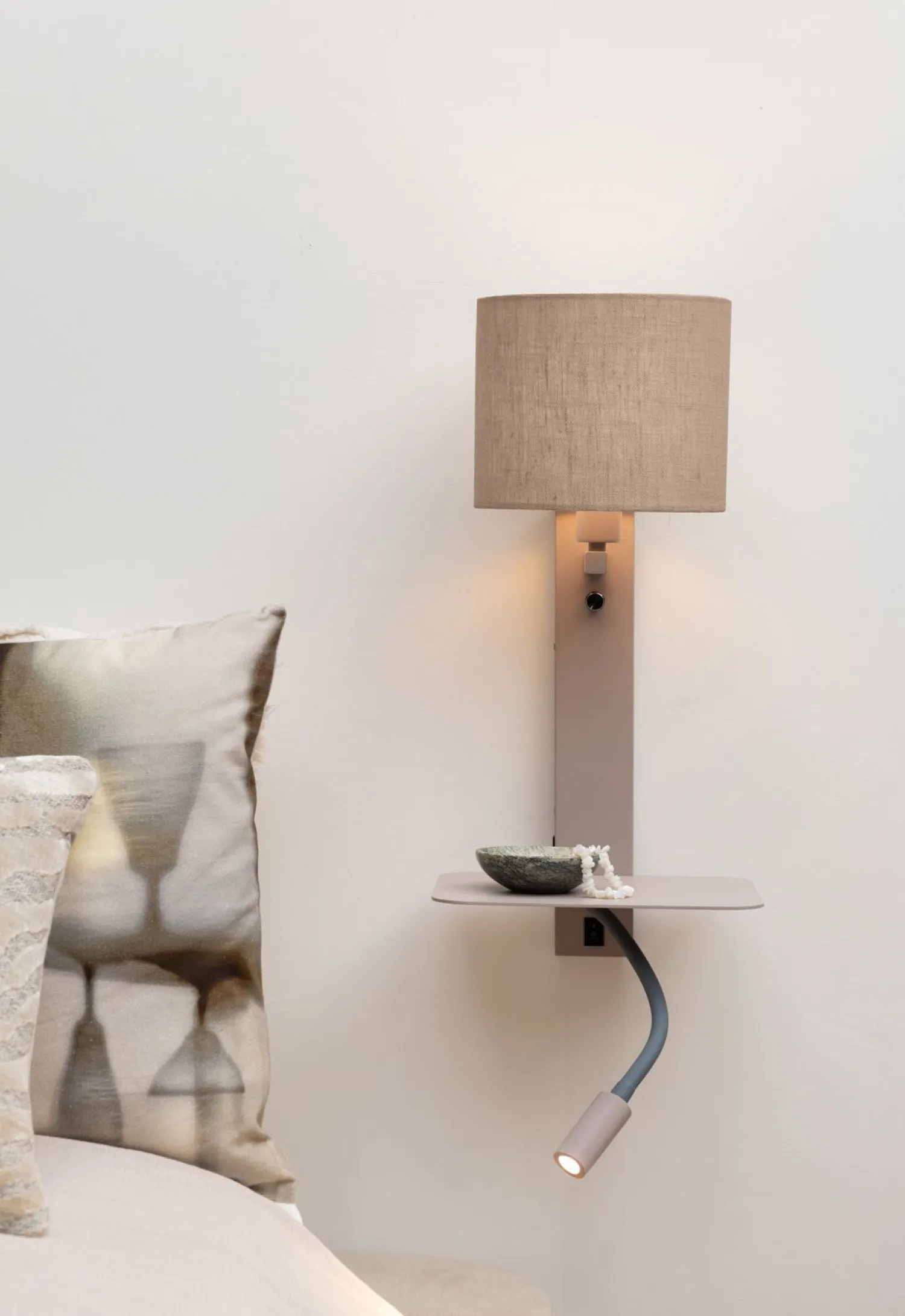 Wandlampen|Wandlampen-It's about RoMi Florence Wandlamp Sand, Dark Linen