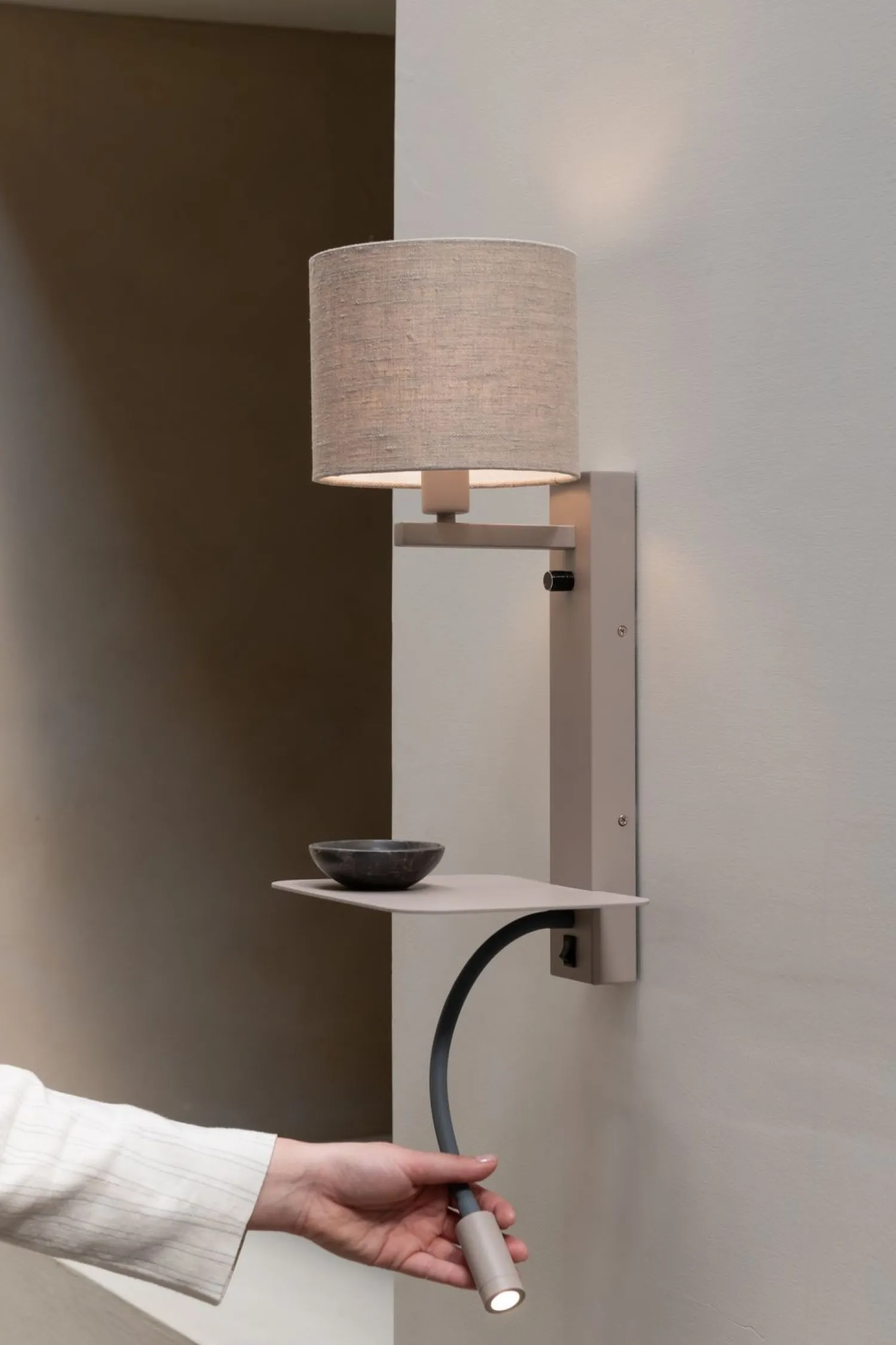 Wandlampen|Wandlampen-It's about RoMi Florence Wandlamp Sand, Dark Linen