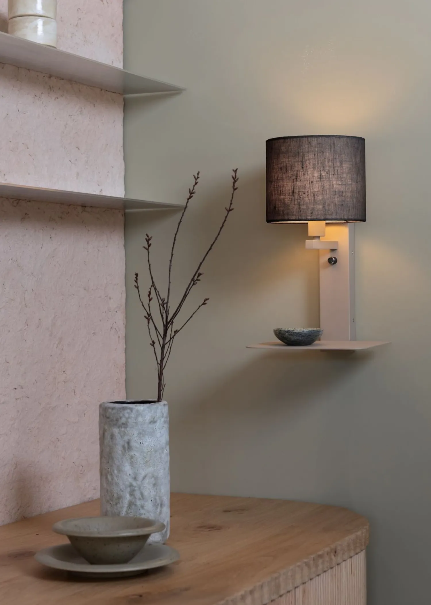 Wandlampen|Wandlampen-It's about RoMi Florence Wandlamp Sand, Black
