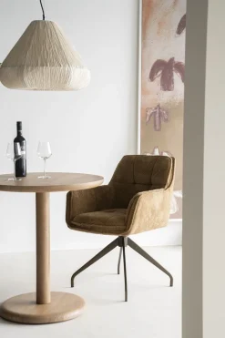 Houten Bijzettafels-Eleonora Florent Rond Bijzettafel Naturel
