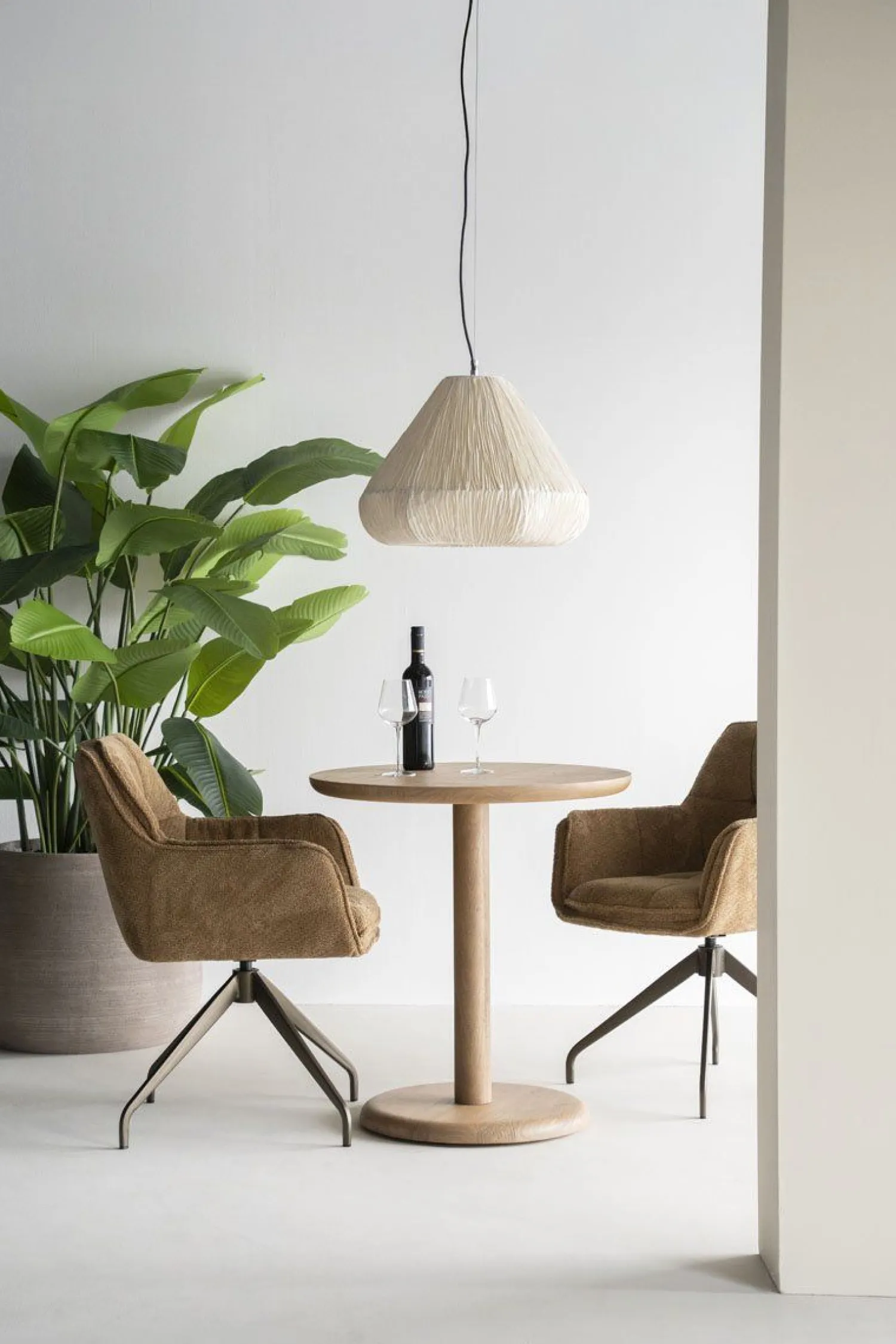Houten Bijzettafels-Eleonora Florent Rond Bijzettafel Naturel