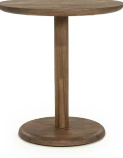 Houten Bijzettafels-Eleonora Florent Rond Bijzettafel Lichtbruin