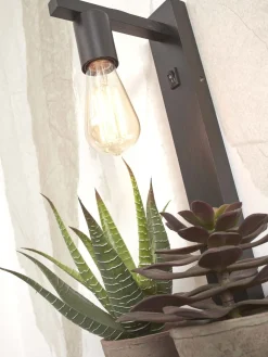 Industriële Wandlampen|Wandlampen-Good&Mojo Flores Wandlamp Black