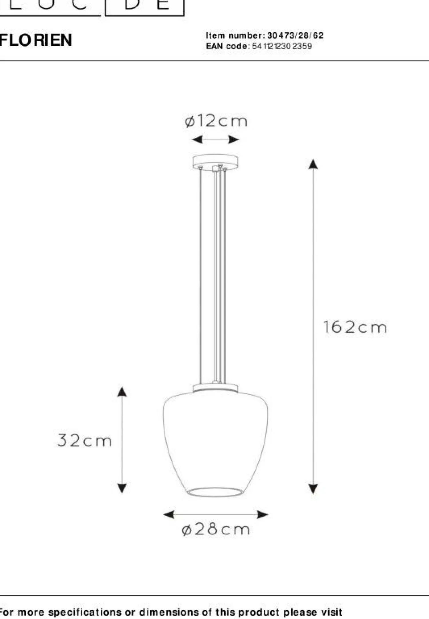 Glazen Hanglampen|Glazen Hanglampen-Lucide Florien Hanglamp Goud
