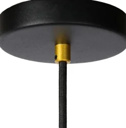 Hanglampen|Hanglampen-Lucide Floris Hanglamp Zwart, Goud