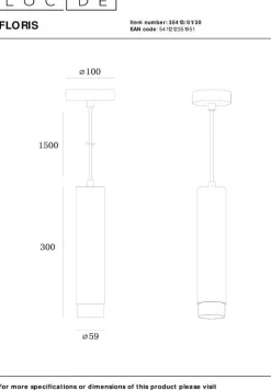 Hanglampen|Hanglampen-Lucide Floris Hanglamp Zwart, Goud