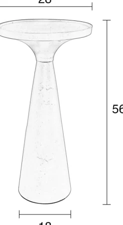 Ronde Bijzettafels-Zuiver Floss Bijzettafel Black