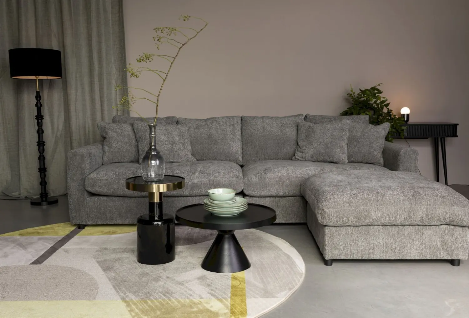 Ronde Salontafels-Zuiver Floss Salontafel Black