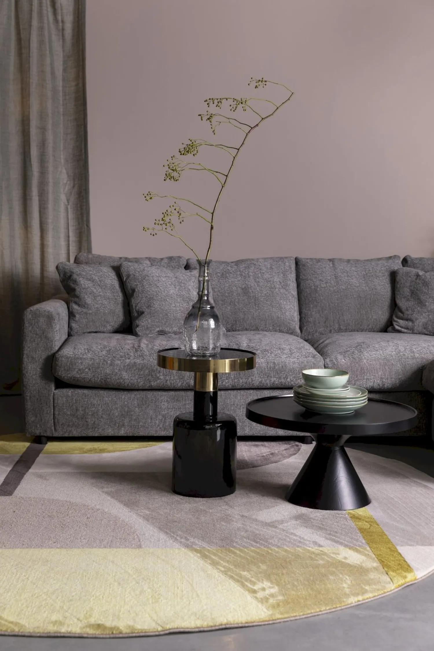 Ronde Salontafels-Zuiver Floss Salontafel Black