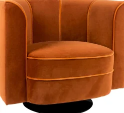 Ronde Fauteuils-Dutchbone Flower Fauteuil Orange
