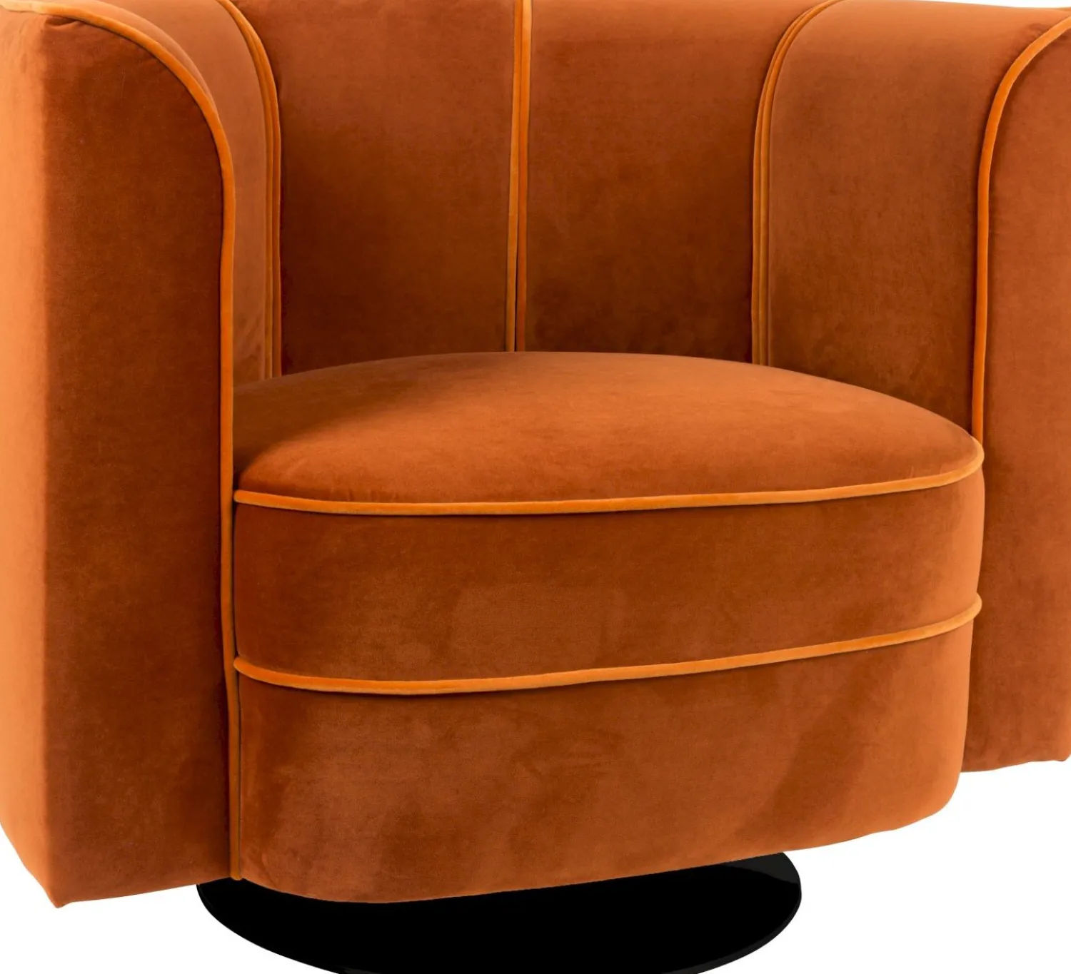 Ronde Fauteuils-Dutchbone Flower Fauteuil Orange