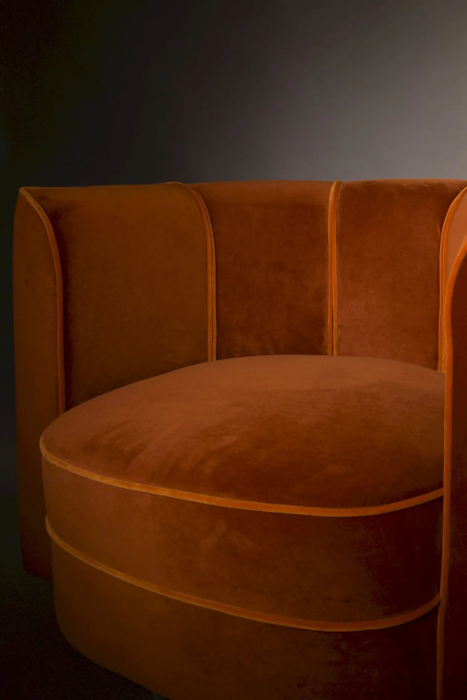 Ronde Fauteuils-Dutchbone Flower Fauteuil Orange