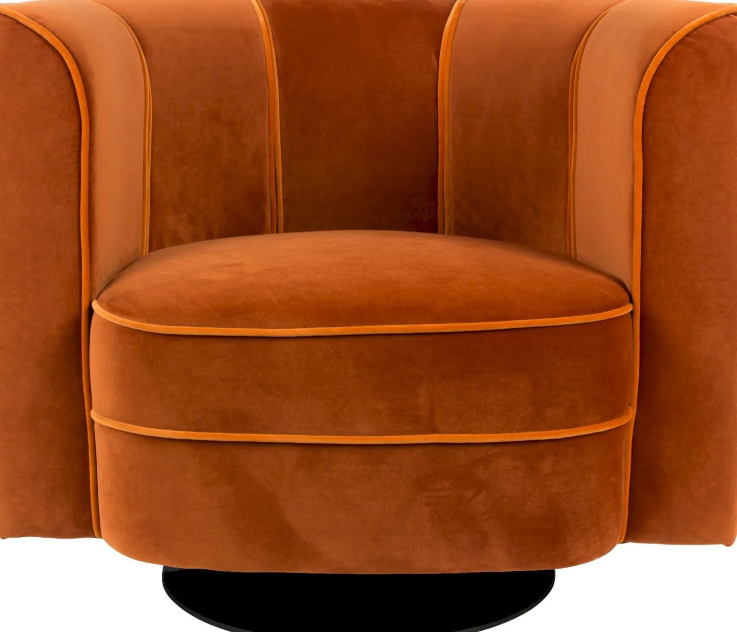Ronde Fauteuils-Dutchbone Flower Fauteuil Orange