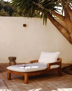 Tuinstoelen-Kave Home Forcanera Ligstoel Wit