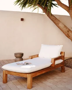 Tuinstoelen-Kave Home Forcanera Ligstoel Wit
