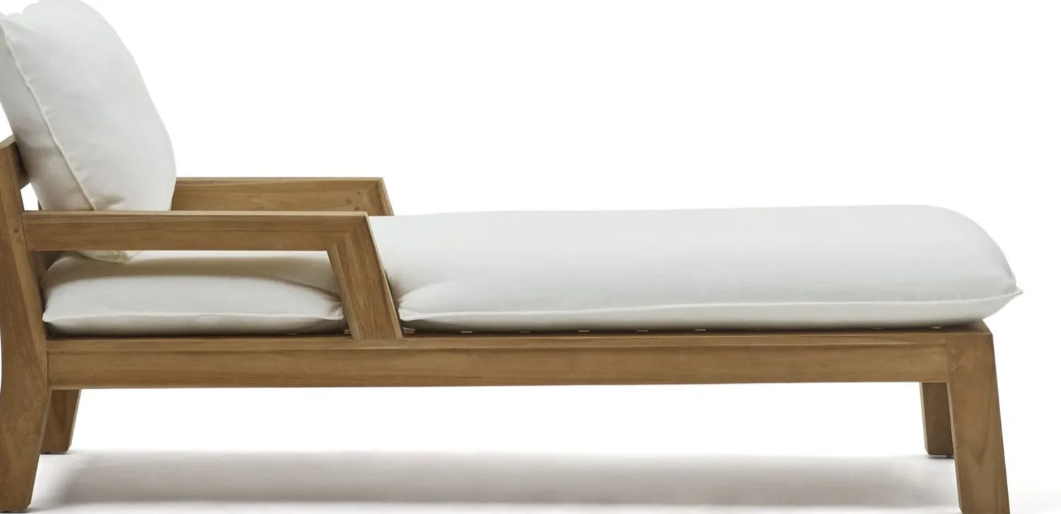 Tuinstoelen-Kave Home Forcanera Ligstoel Wit