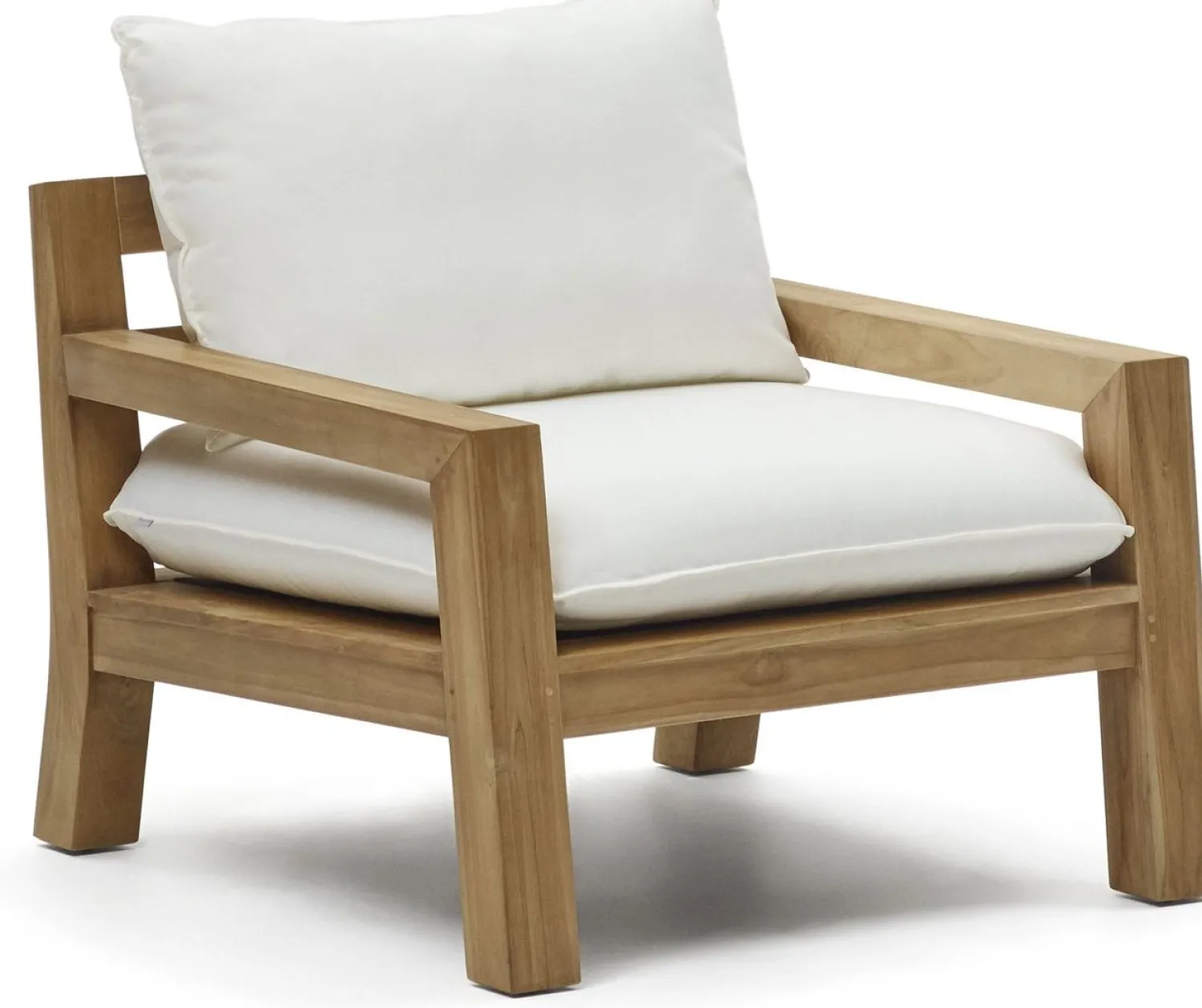 Tuinstoelen-Kave Home Forcanera Outdoor Fauteuil Wit
