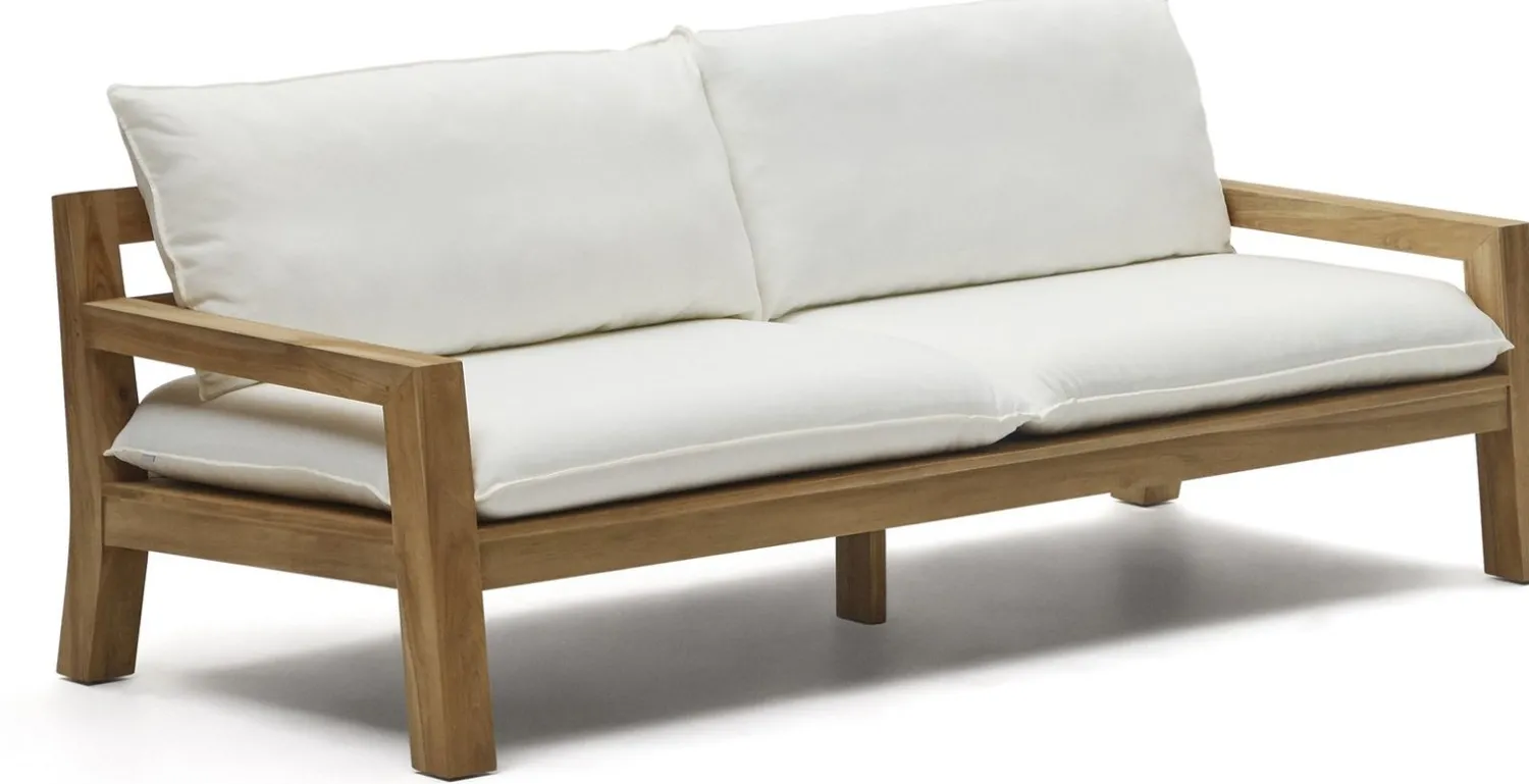 Tuinbanken|Zitbanken-Kave Home Forcanera Tuinbank Beige, Bruin