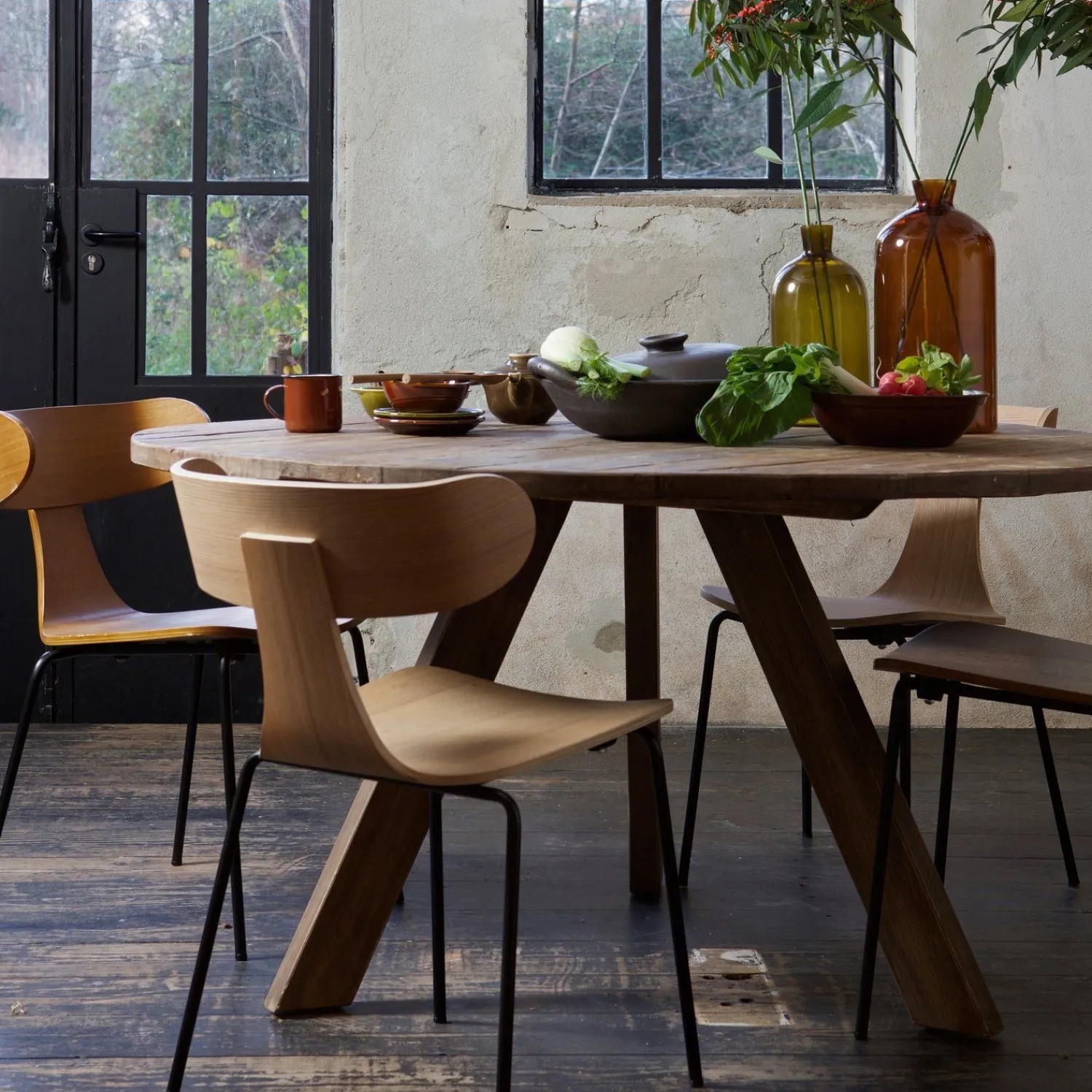 Eetkamerstoelen Zonder Armleuning-WOOOD Form Eetkamerstoel Natural
