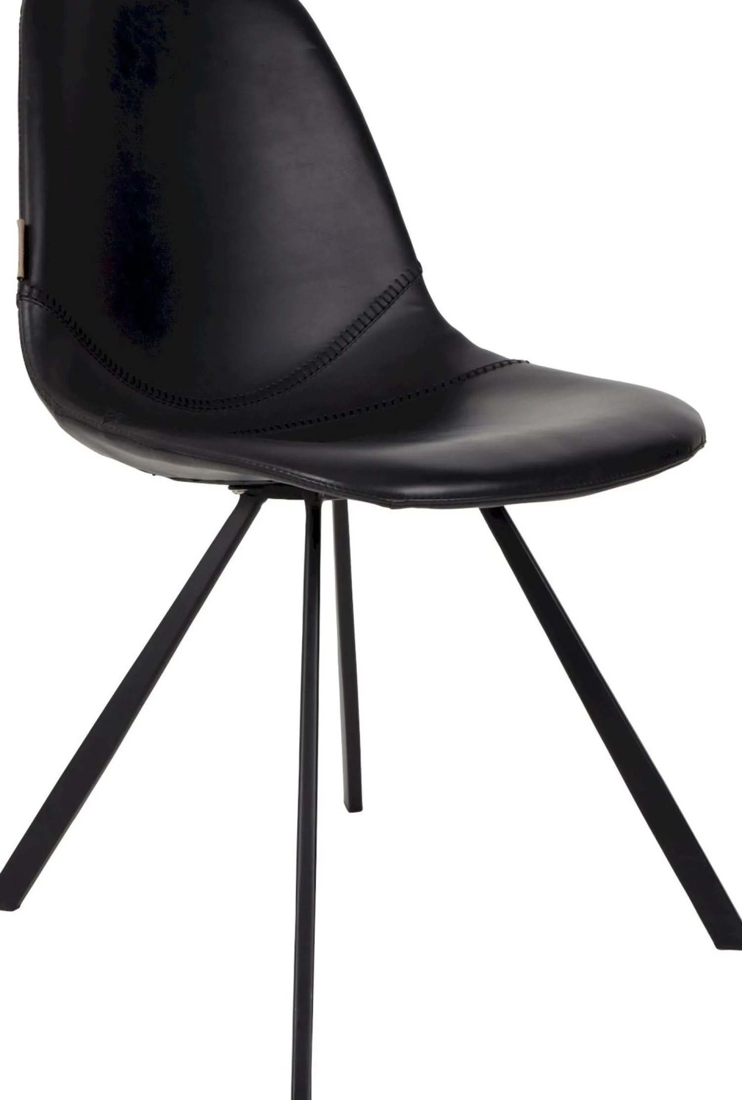 Kuipstoelen|Eetkamerstoelen Zonder Armleuning-Dutchbone Franky Eetkamerstoel Black