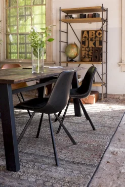 Kuipstoelen|Eetkamerstoelen Zonder Armleuning-Dutchbone Franky Eetkamerstoel Black