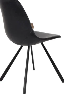 Kuipstoelen|Eetkamerstoelen Zonder Armleuning-Dutchbone Franky Eetkamerstoel Black