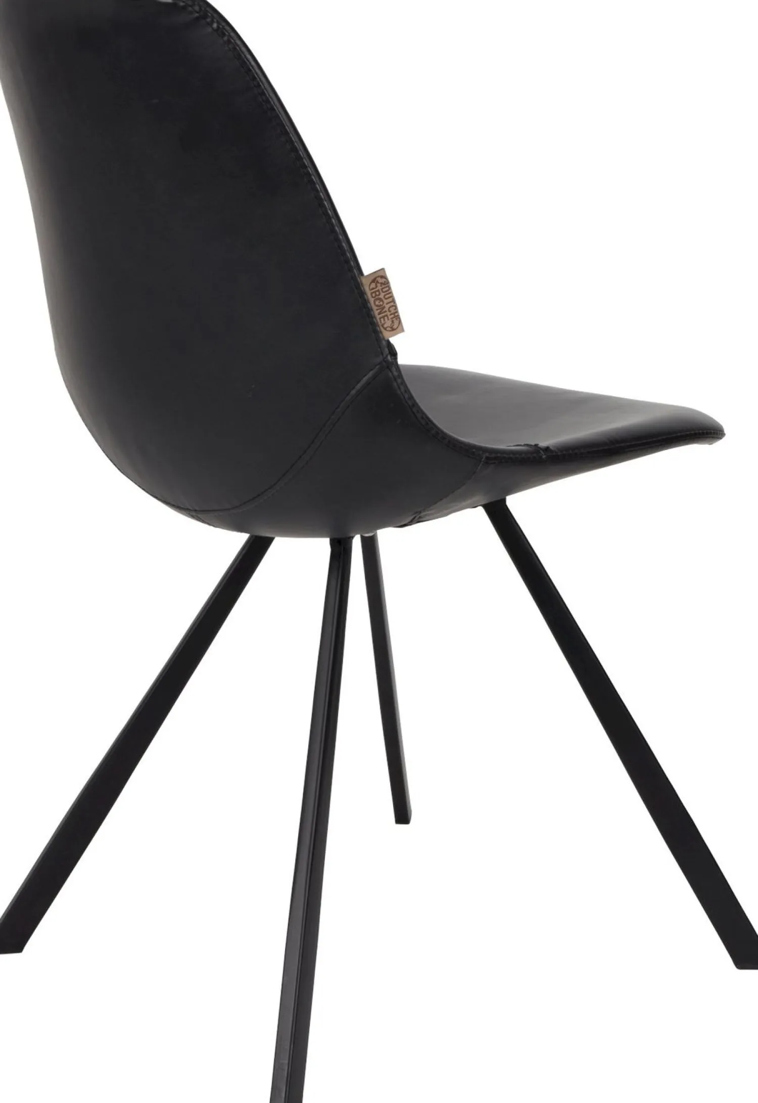 Kuipstoelen|Eetkamerstoelen Zonder Armleuning-Dutchbone Franky Eetkamerstoel Black