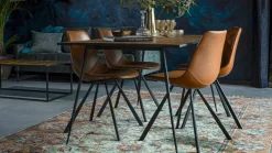 Kuipstoelen|Eetkamerstoelen Zonder Armleuning-Dutchbone Franky Eetkamerstoel Brown