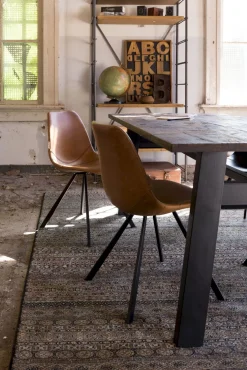 Kuipstoelen|Eetkamerstoelen Zonder Armleuning-Dutchbone Franky Eetkamerstoel Brown